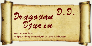 Dragovan Đurin vizit kartica